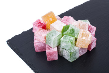 Sweet delicious lukum color