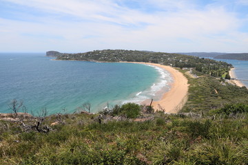 View from Barrenjoey Head to Palm Beach Sydney, New South Wales Australia