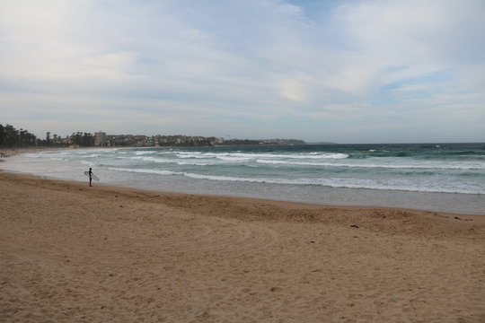 Dusk at Manly Beach in Sydney, Australien 