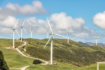 Wind Turbines On High Cliffs
