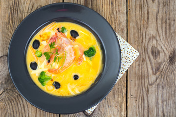 Soup Cream with shrimps