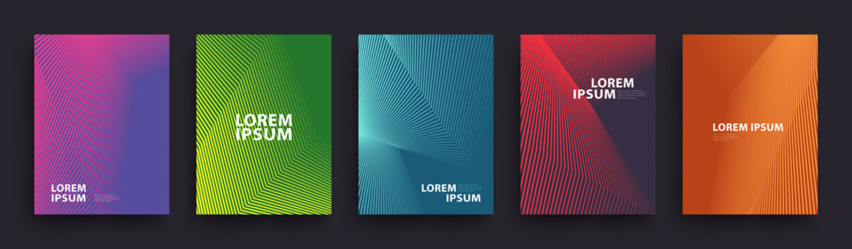 Simple Modern Covers Template Design. Set of Minimal Geometric Halftone Gradients for Presentation, Magazines, Flyers, Annual Reports, Posters and Business Cards. Vector EPS 10