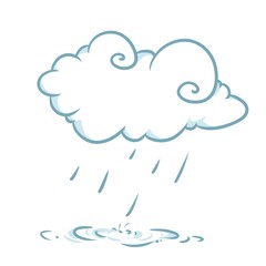 Weather cloud rain illustrations minimalism contour