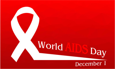 World Aids Day concept of Red polygonal background. 