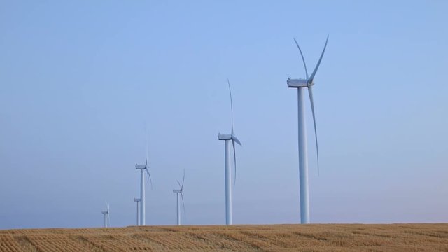 Desert field renewable green energy 7 Windmills Oregon 16