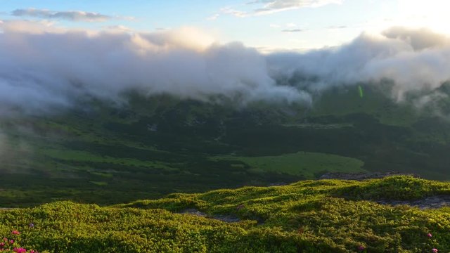 fog on mountains