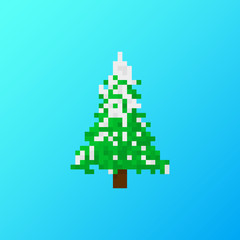 Pixel Christmas tree for games and applications