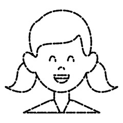 Woman smiling cartoon icon vector illustration graphic design