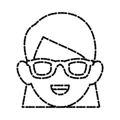 Woman with glasses icon vector illustration graphic design