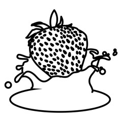 Strawberry and cream icon vector illustration graphc design