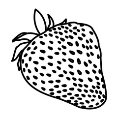 Strawberry sweet fruit icon vector illustration graphc design