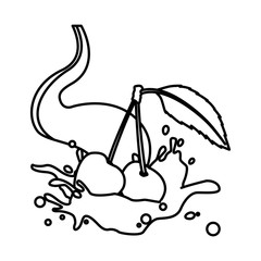 cherries and cream icon vector illustration graphc design