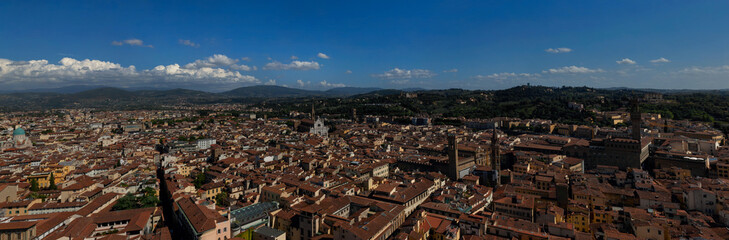 Fototapeta na wymiar 'Heart of Etruria': Panorama of Florence from Duomo