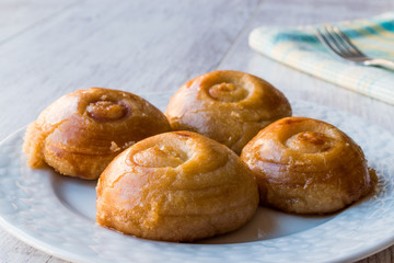 Turkish Dessert Sekerpare with Sherbet or Serbet