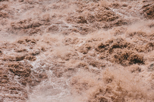 Raging waters on a river