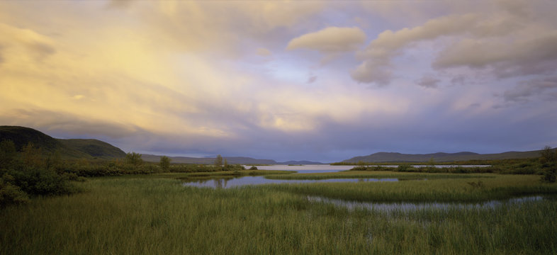 Tranquil landscape, Nikkaluotta, Kiruna, Laponia World Heritage Site, Lappland, Arctic Sweden, Swede