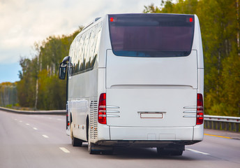 bus goes on highway