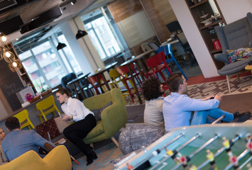 startup Office Workers Playing computer games