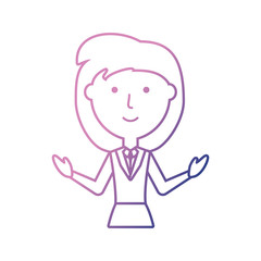 flat line  colored  teacher woman over  white background  vector illustration
