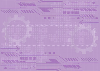 Purple abstract background digital technology for business concept, vector illustration