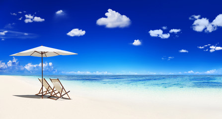 Tropical beach paradise in Samoa
