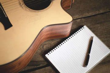 Playing guitar Composing ideas