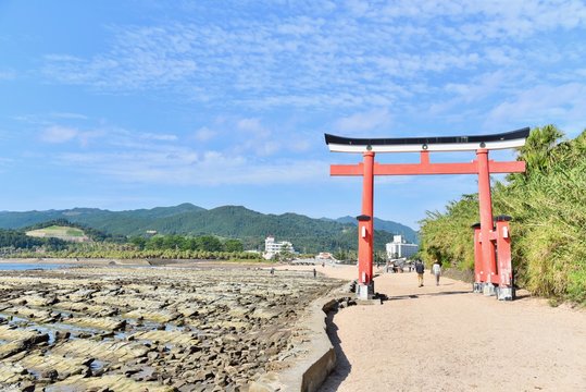 Torii Gate at the Entrance to Aoshima Shrine in Aoshima Island, Miyazaki