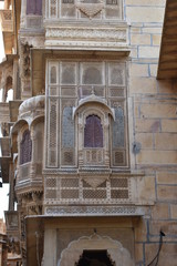 Obraz premium historical monument in patawon ki haweli jaisalmer rajasthan india