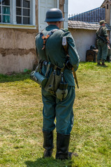 Man in german WWII uniform