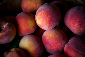 Fresh ripe peaches.