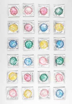 Colorful Condom Background