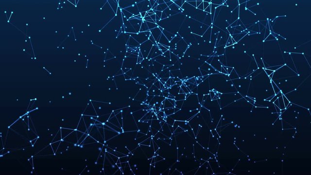 Abstract Network and Connect Moving Background. Dots Connected by Lines. Digital data and deep web concept. Video available in 4K FullHD and HD render footage