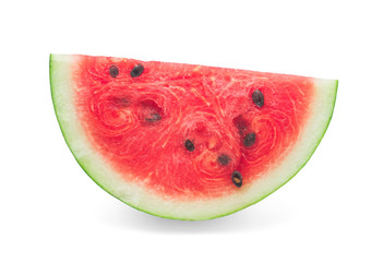 Sliced of watermelon isolated on white background.