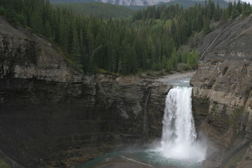 Waterfall in Crescent Shaped Canyon