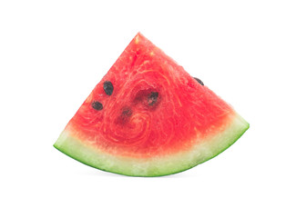 Sliced of watermelon on white background.