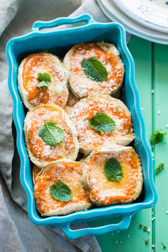 light 'parmigiana' of eggplants