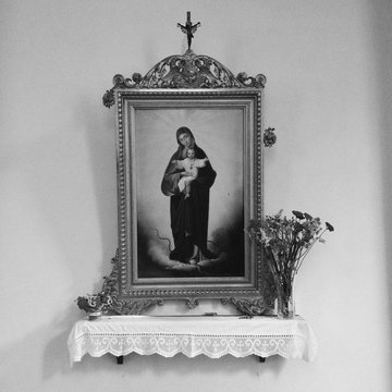 Interior of a church in the Tuscan region of Italy