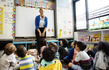 Happy kids at elementary school