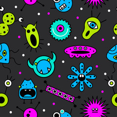 Seamless pattern monsters