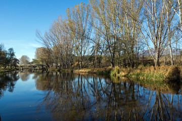 Kadin most - a 15th-century stone arch bridge over the Struma River at Nevestino, Kyustendil Province, Bulgaria