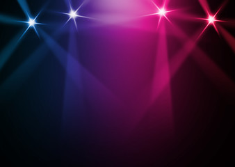 The concert on stage background with flood lights 
