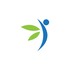 helathy people leaf life logo