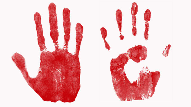 Abstract bloody hand background