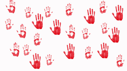 Abstract bloody hand background