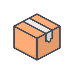 Delivery colored icon box cargo shipping