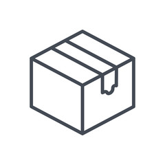 Delivery line icon box cargo shipping