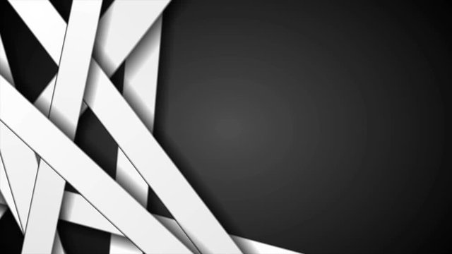 Black and white abstract striped motion design. Seamless loop. Video animation Ultra HD 4K 3840x2160