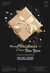 Fototapeta na wymiar Merry Christmas & Happy New Year Template background Vector Illustration
