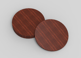 Drink Coaster Mock-Up, 3D Illustration