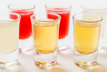Glasses with  alcoholic drink